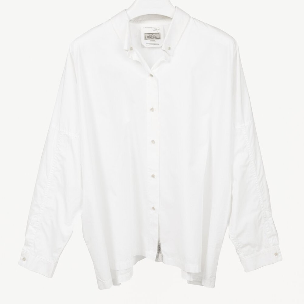Annette Gortz SS/12 White Oversized Cotton Buttoned Shirt